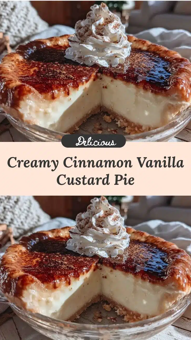 creamy cinnamon-vanilla custard pie recipe