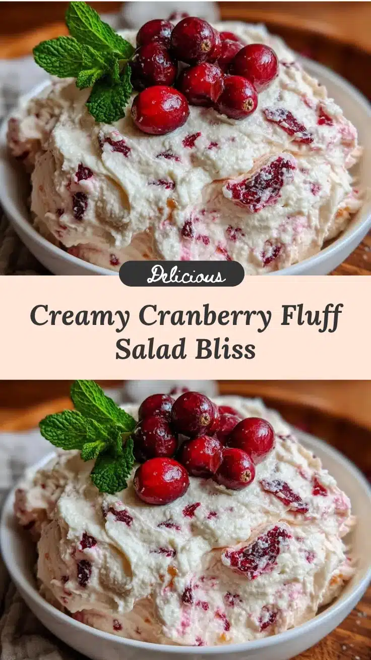 creamy cranberry fluff salad recipe