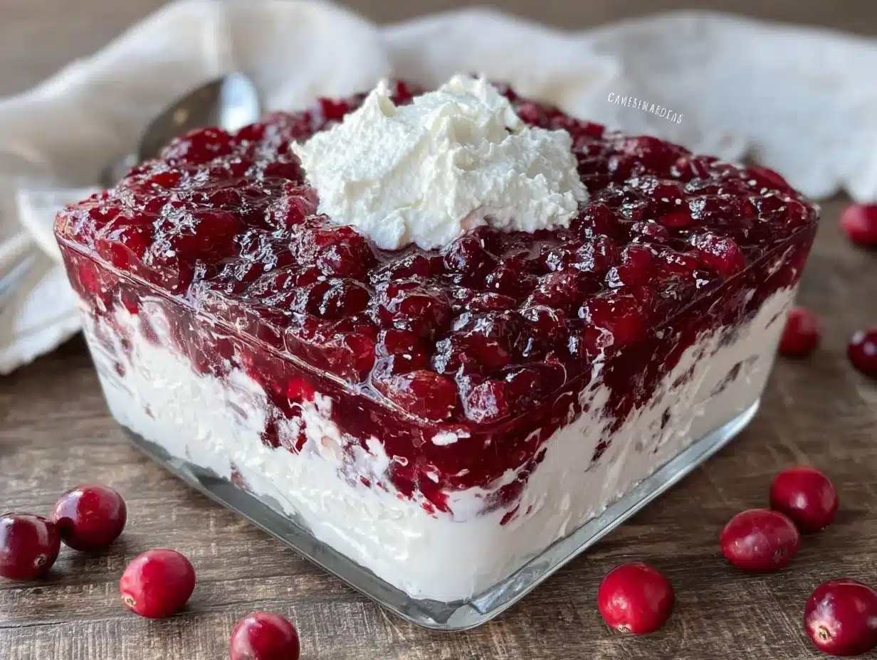 creamy cranberry jello salad preparation steps