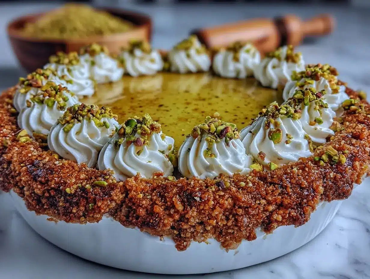 creamy pistachio pie preparation steps
