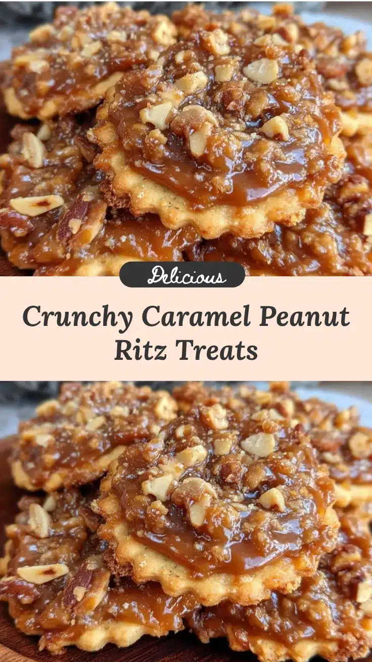 crispy caramel peanut ritz cracker treats recipe