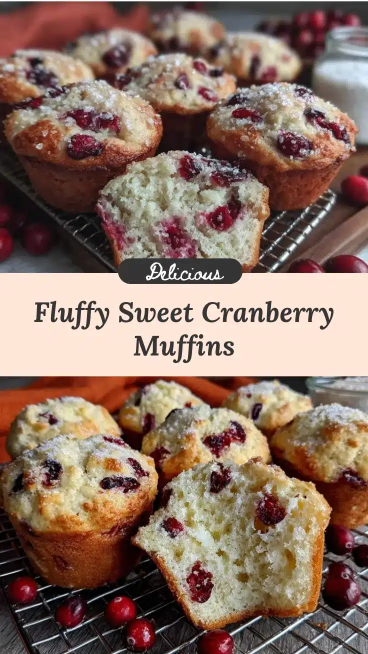 fluffy cranberry muffins recipe