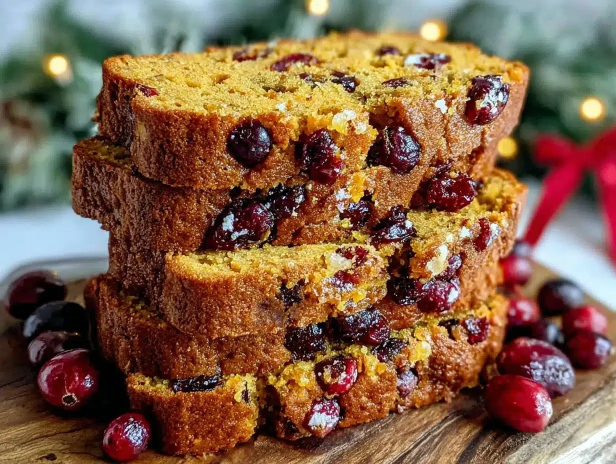 moist pumpkin cranberry bread preparation steps