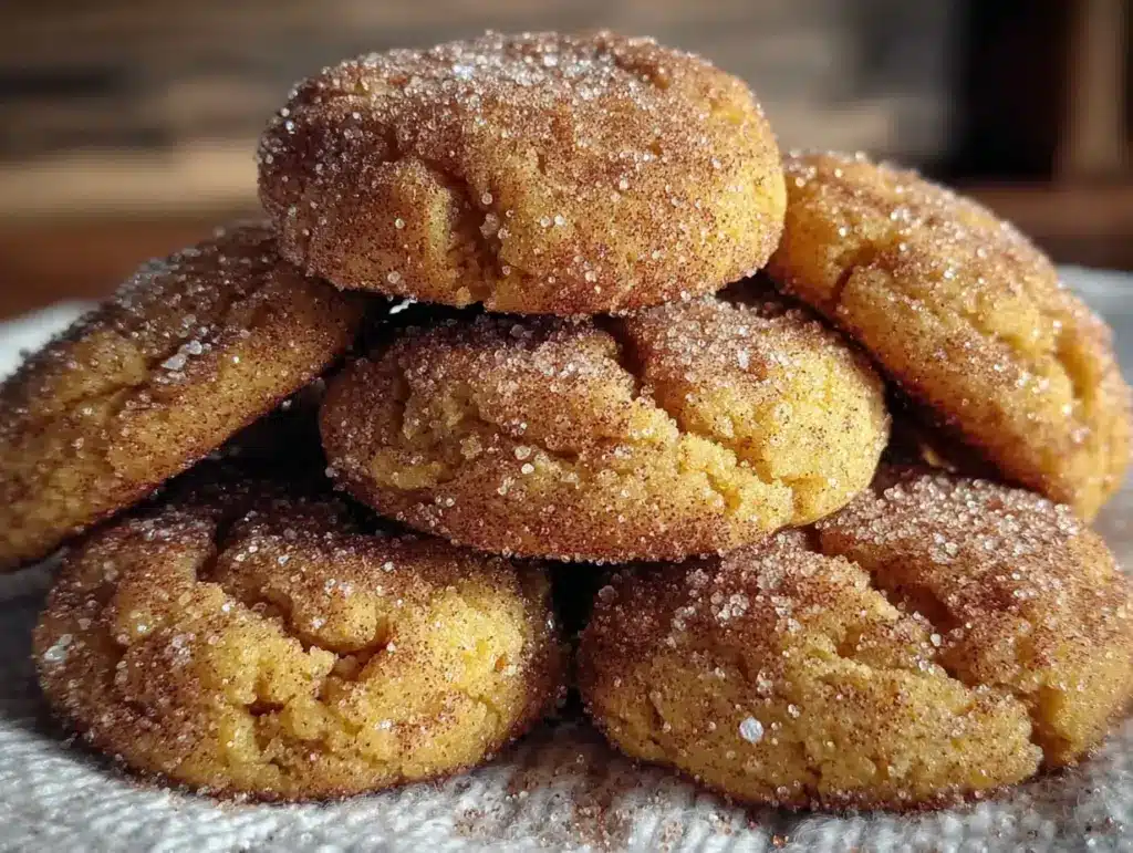 pumpkin snickerdoodle cookies - featured image