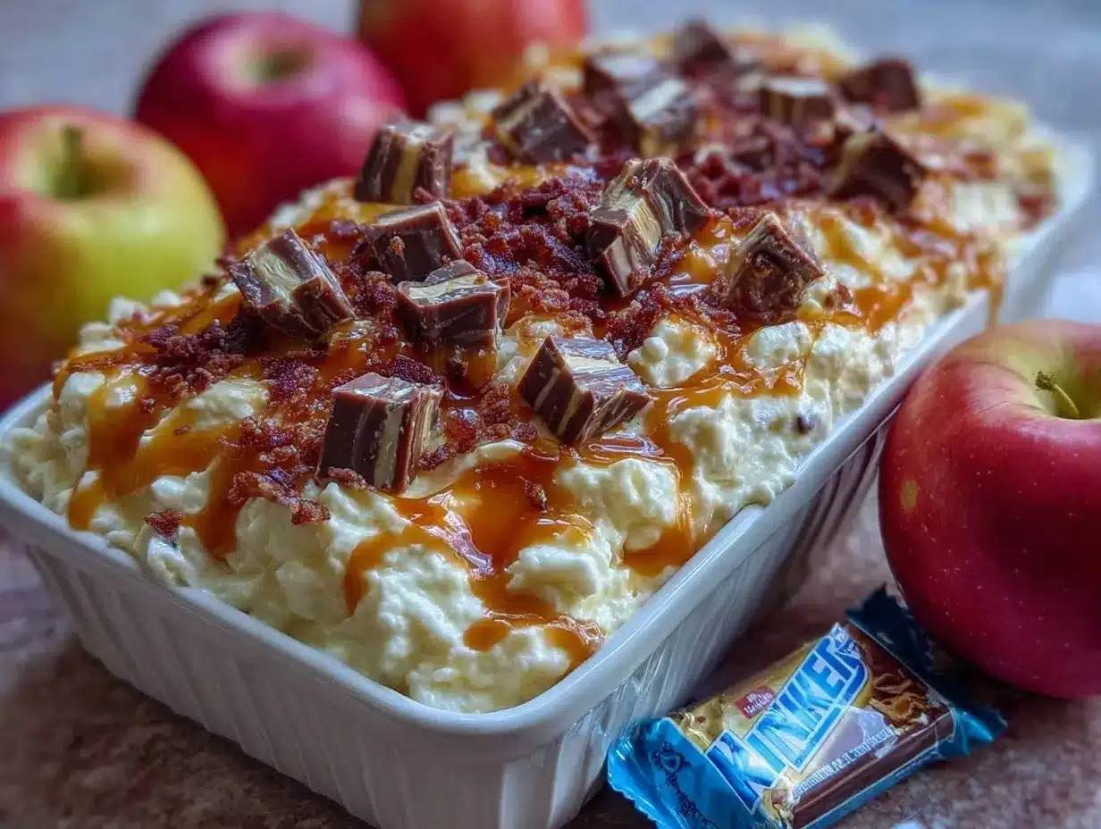 Snickers caramel apple salad preparation steps