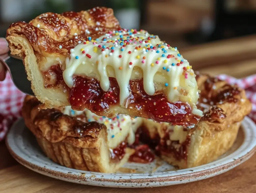 strawberry pop-tart pie - featured image