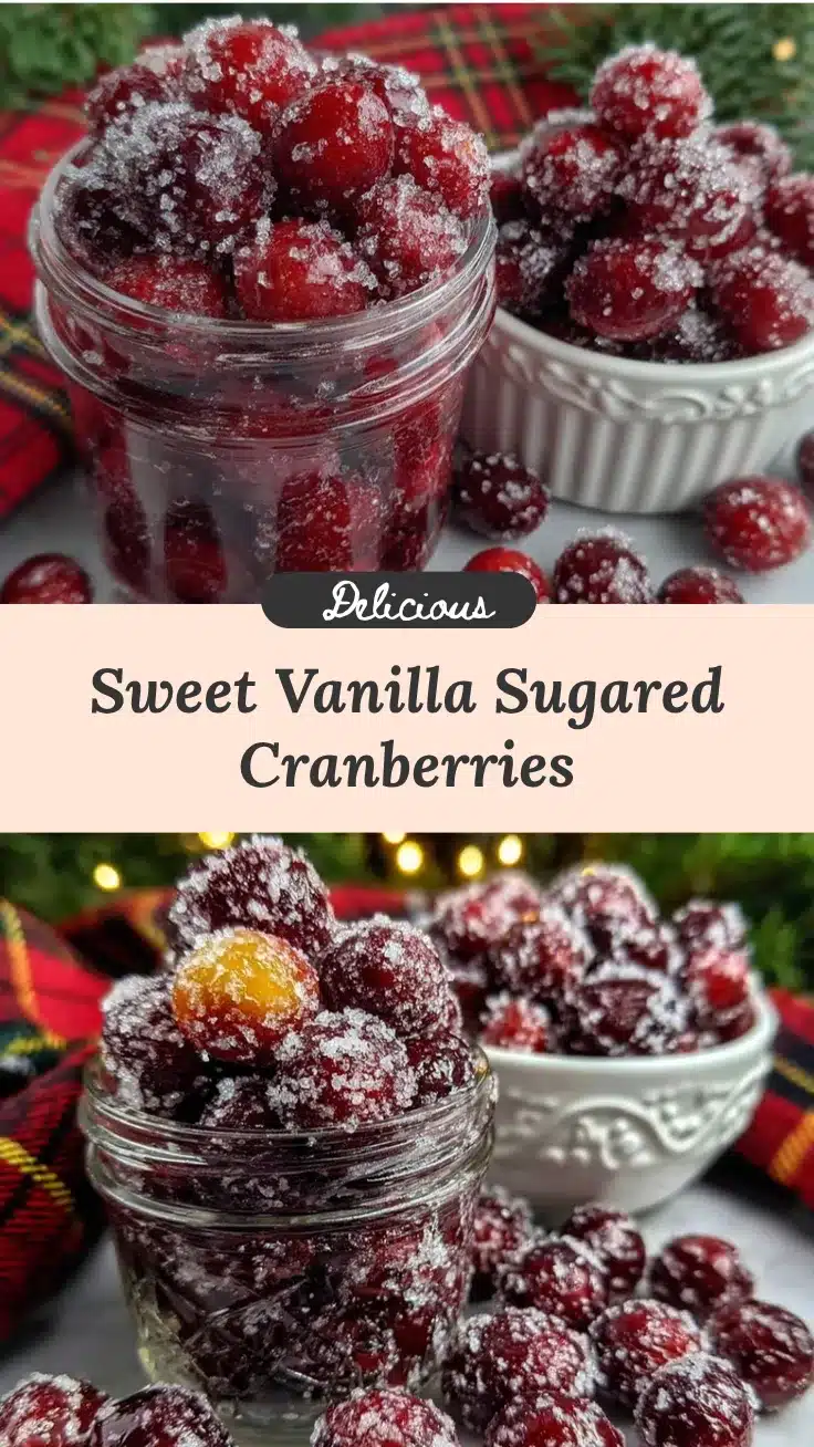 vanilla sugared cranberries recipe