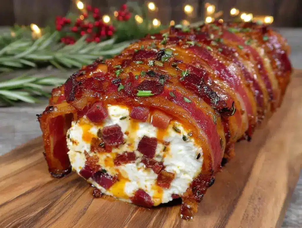 bacon goat cheese appetizer log - featured image