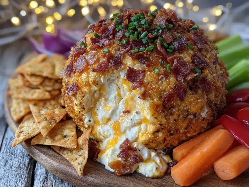 bacon ranch cheese ball - featured image