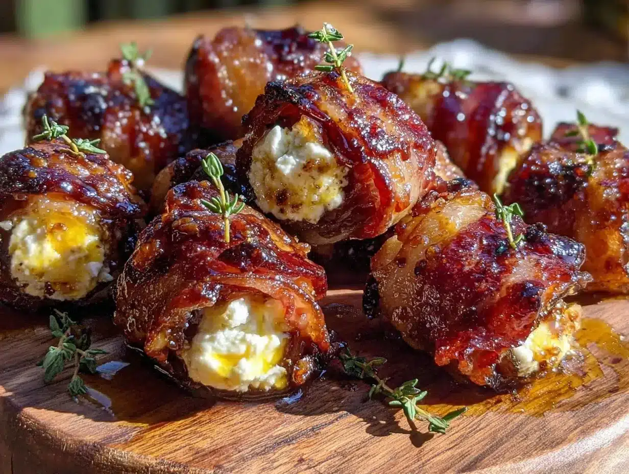 bacon wrapped dates with goat cheese preparation steps