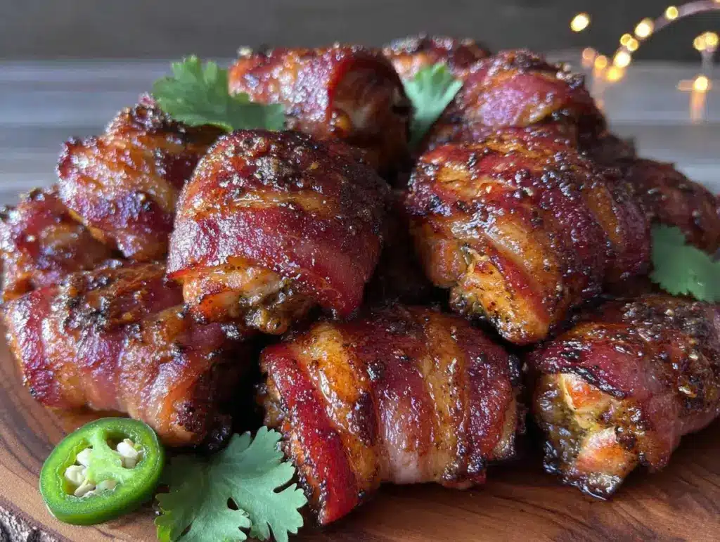 bacon-wrapped jalapeño chicken bites - featured image