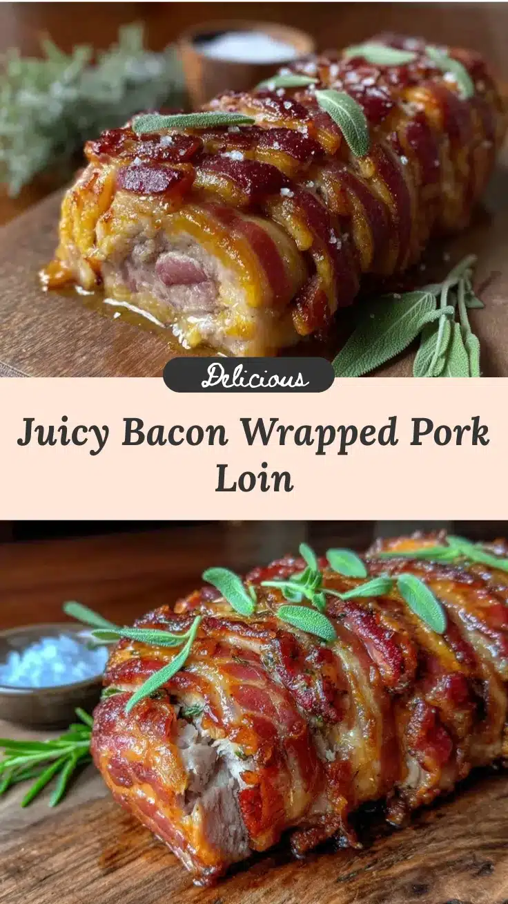bacon wrapped pork loin with sage recipe