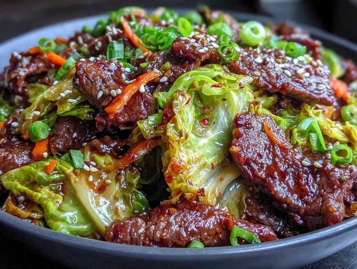 beef and cabbage stir fry recipe preparation steps