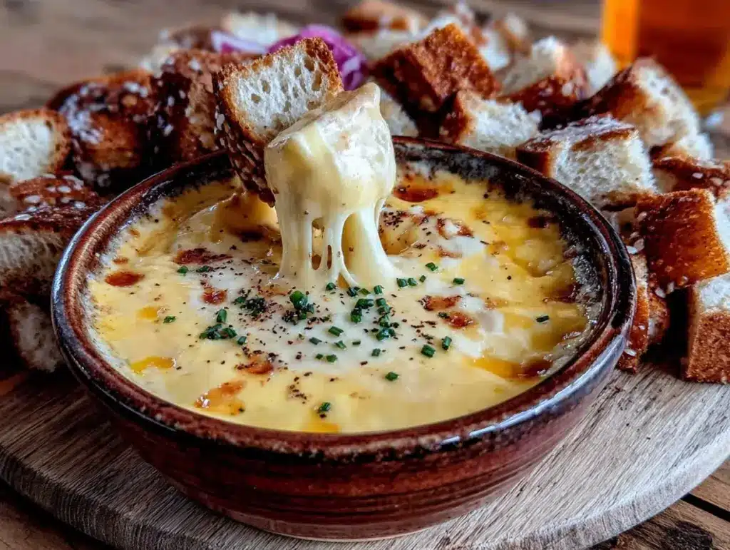 beer cheese fondue recipe - featured image