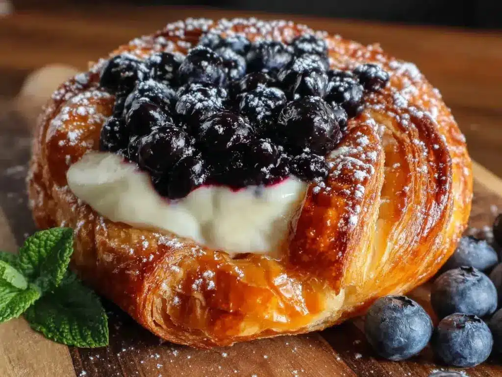 blueberry cream cheese danish - featured image