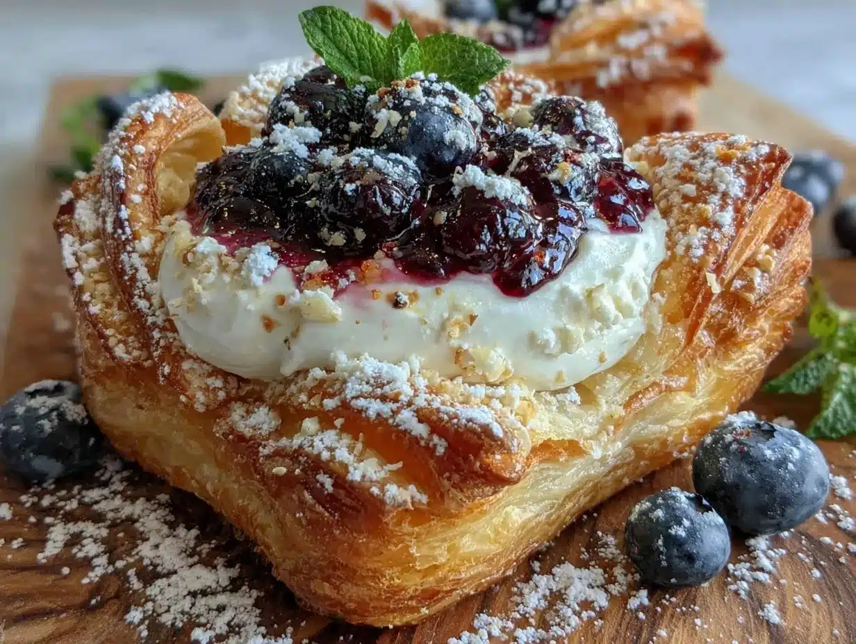 blueberry cream cheese danish preparation steps