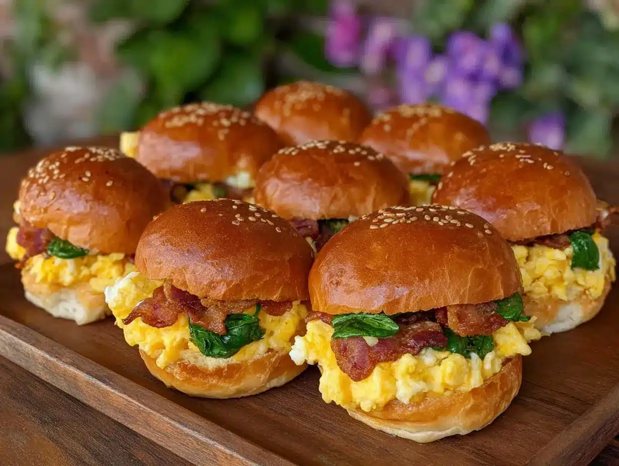 breakfast sliders on hawaiian rolls preparation steps
