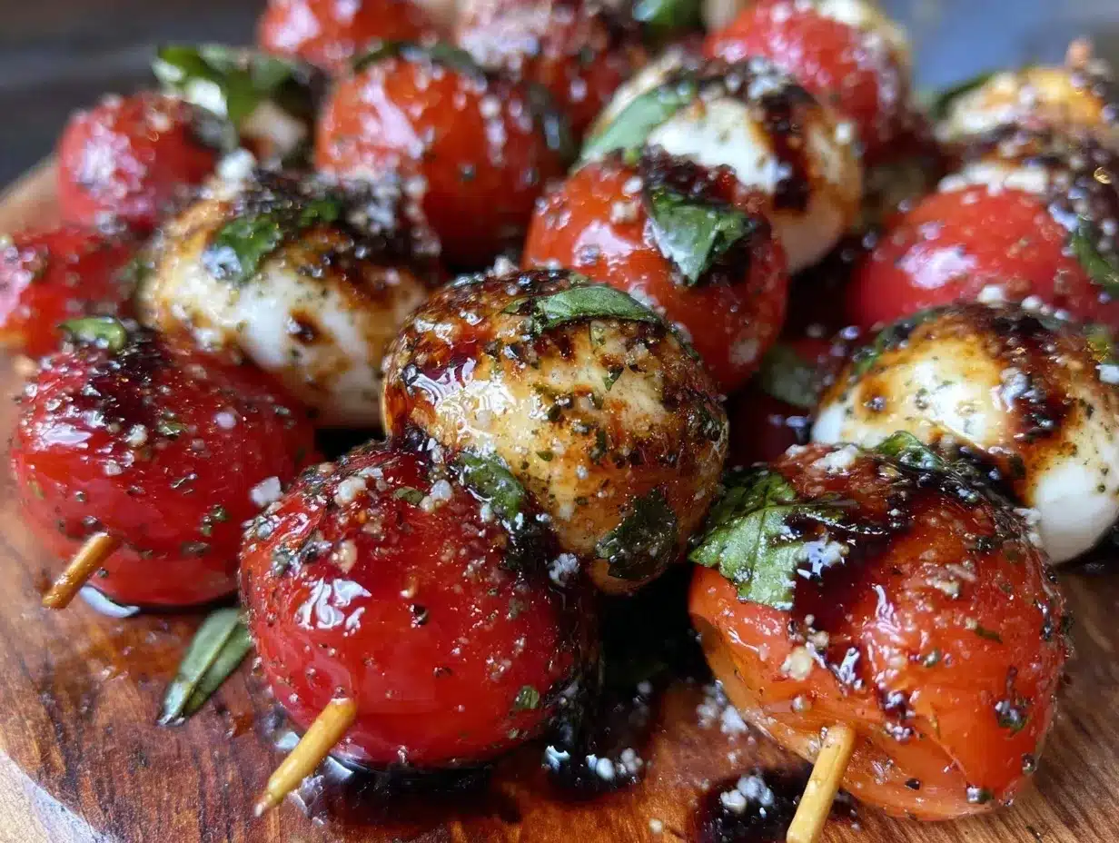 Caprese skewers preparation steps