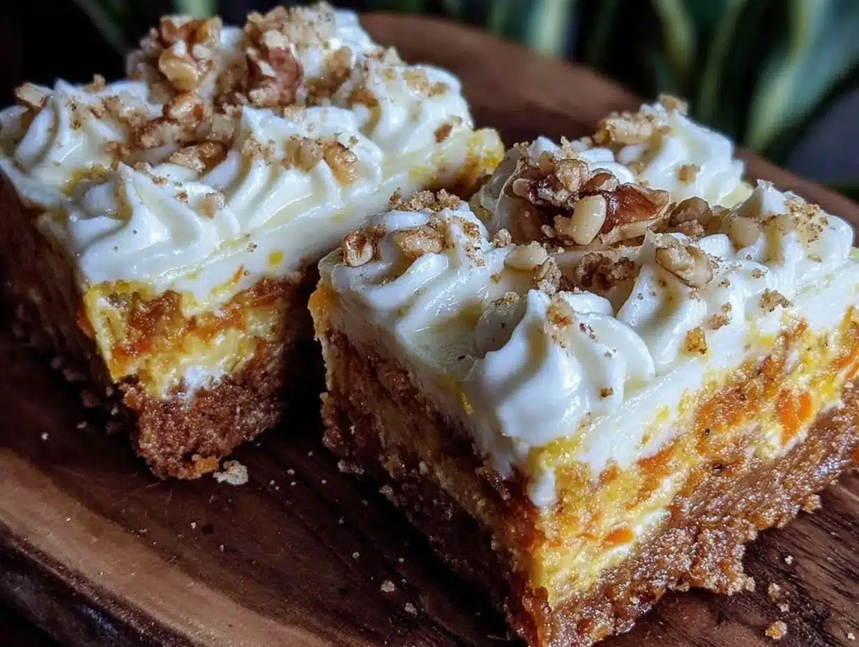 carrot cake cheesecake bars preparation steps