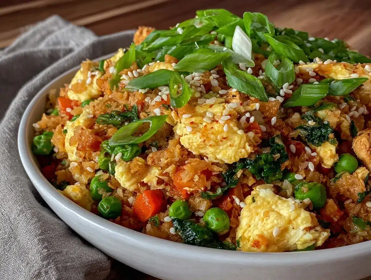 cauliflower fried rice meal prep preparation steps