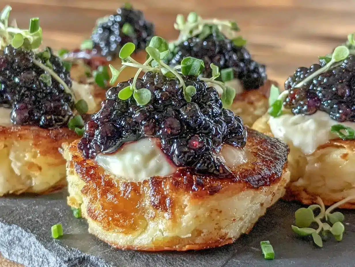 caviar blini bites preparation steps