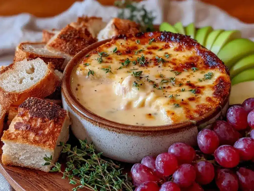 champagne brie fondue - featured image