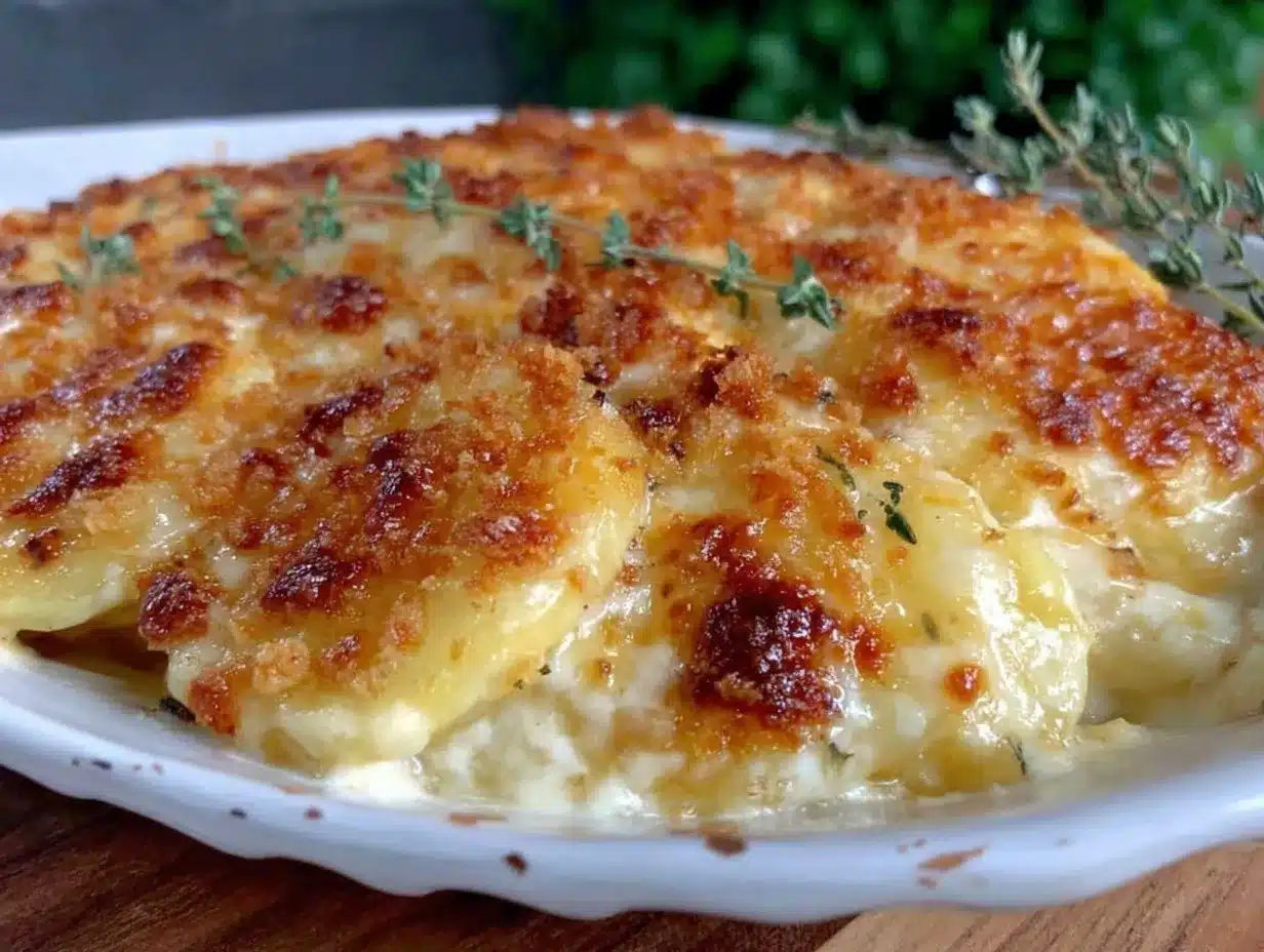 cheesy au gratin potatoes recipe preparation steps