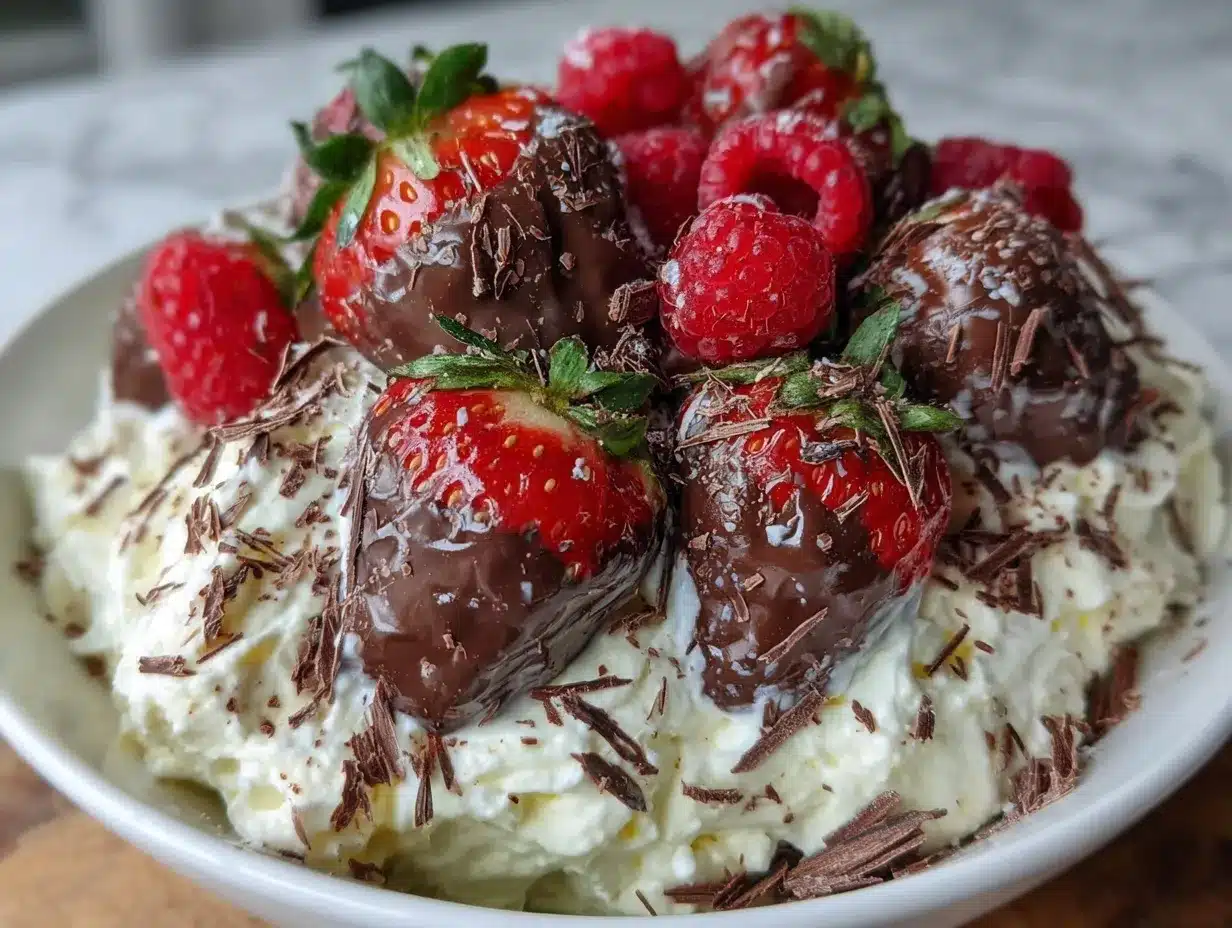 chocolate covered strawberries cottage cheese bowl preparation steps