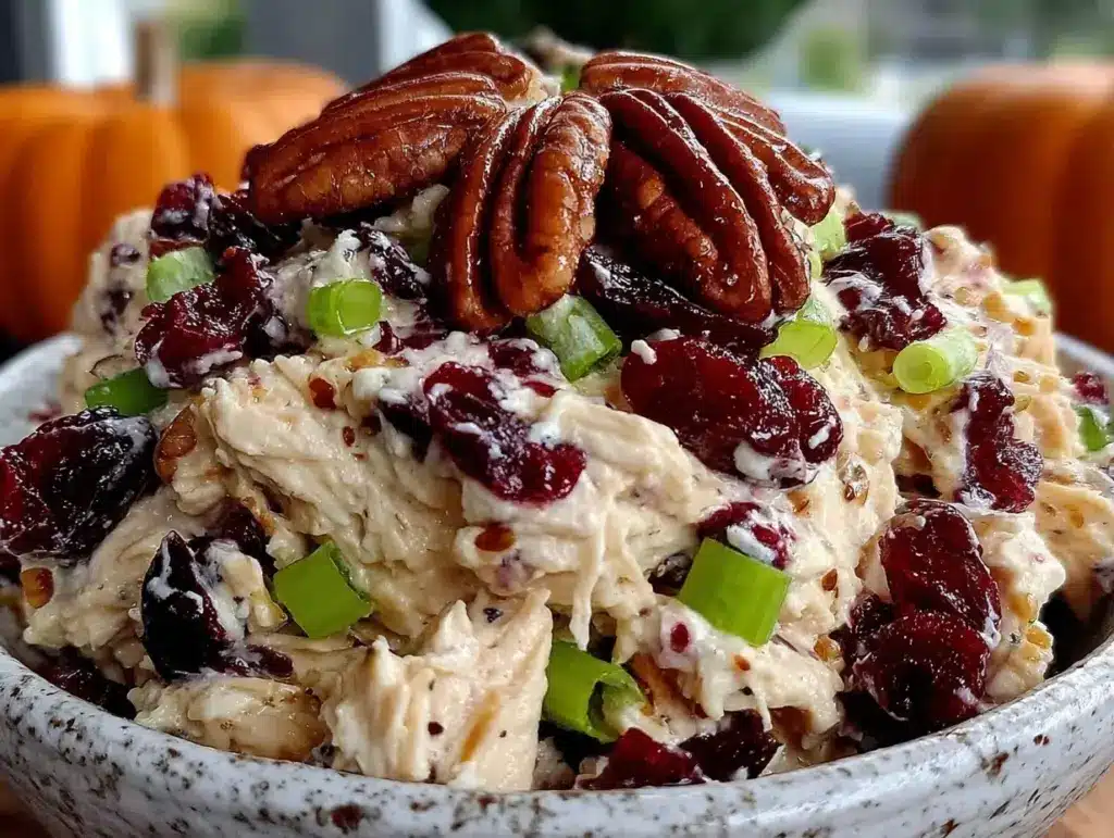cranberry pecan chicken salad - featured image