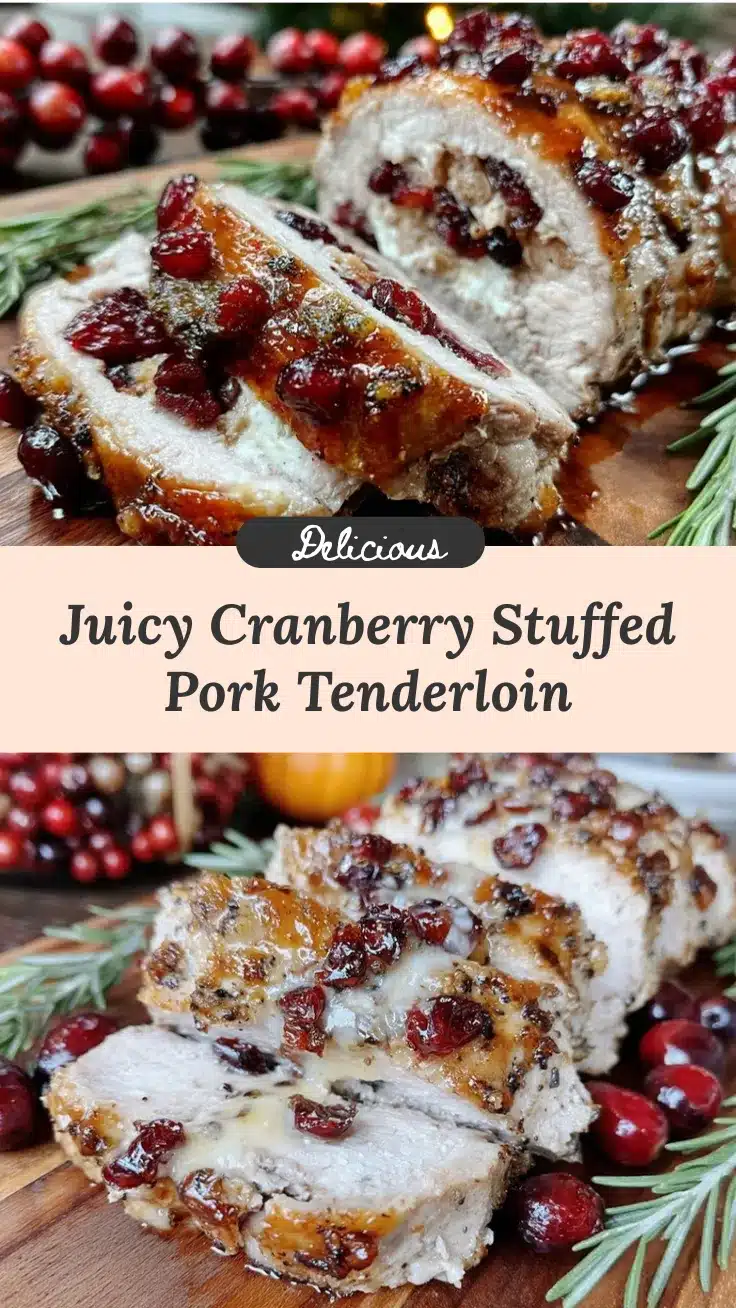 cranberry stuffed pork tenderloin recipe