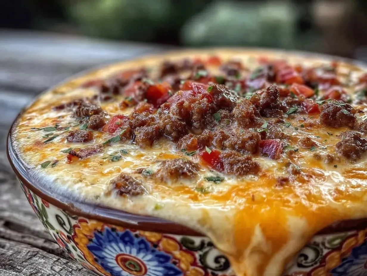 creamy cheesy rotel ranch queso preparation steps