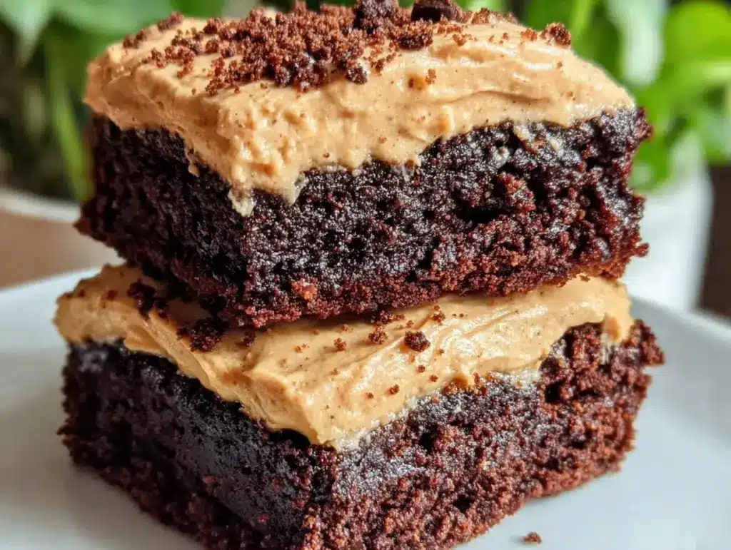 creamy coffee brownies - featured image