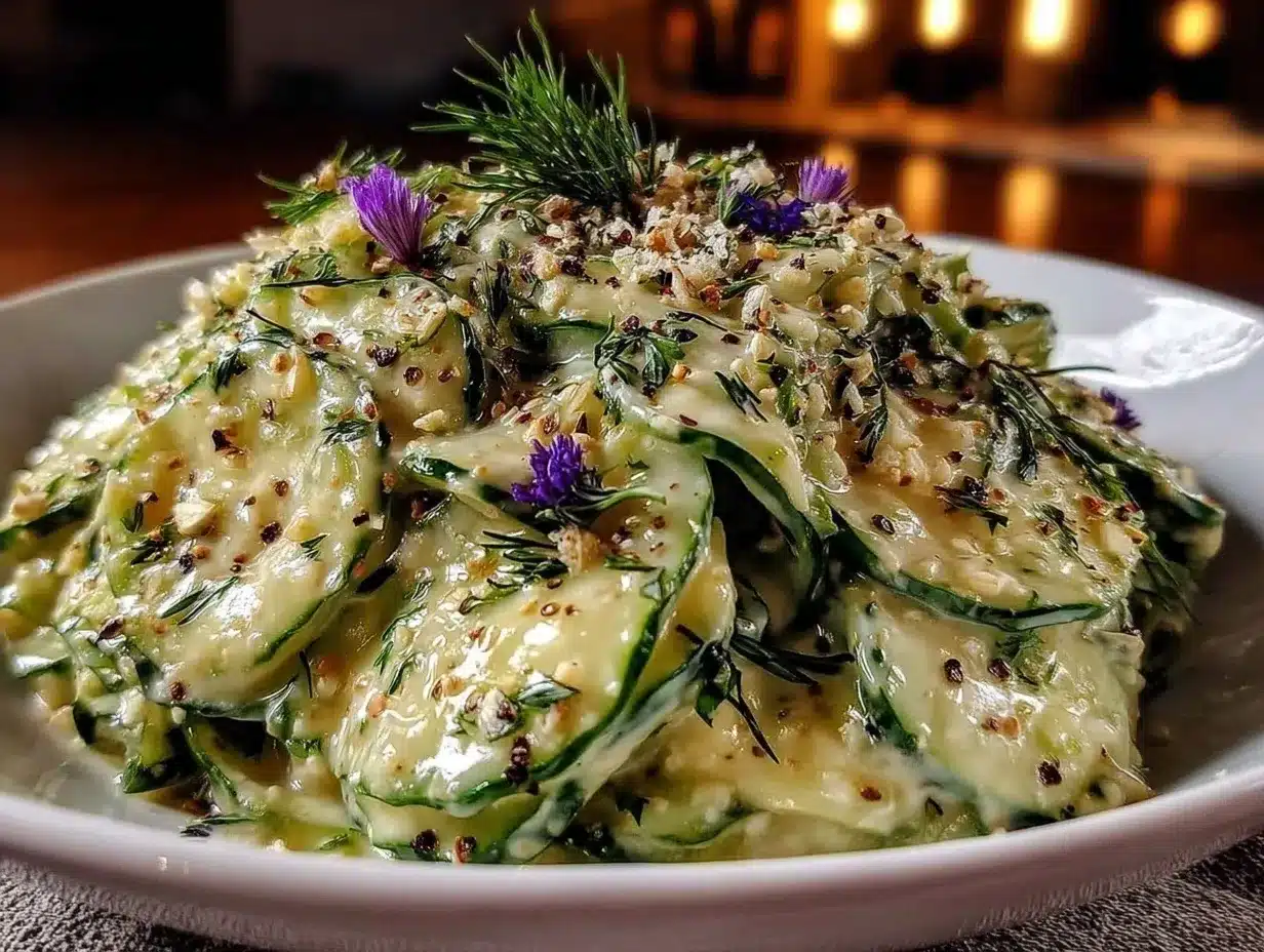 creamy cucumber salad recipe preparation steps