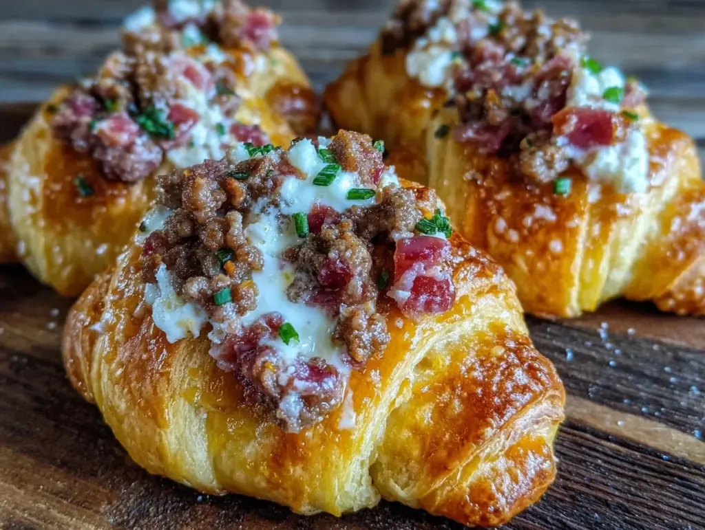 creamy sausage rotel crescent rolls - featured image