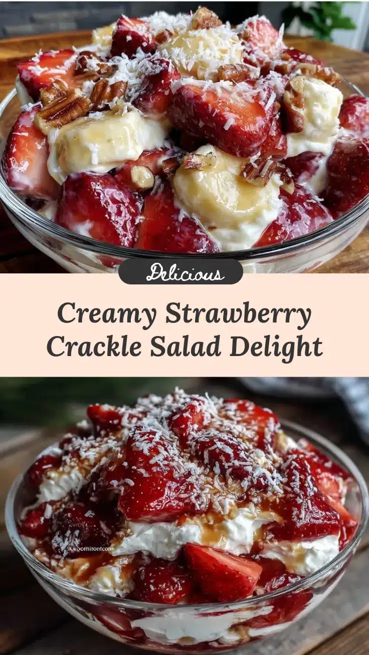 creamy strawberry crackle salad recipe