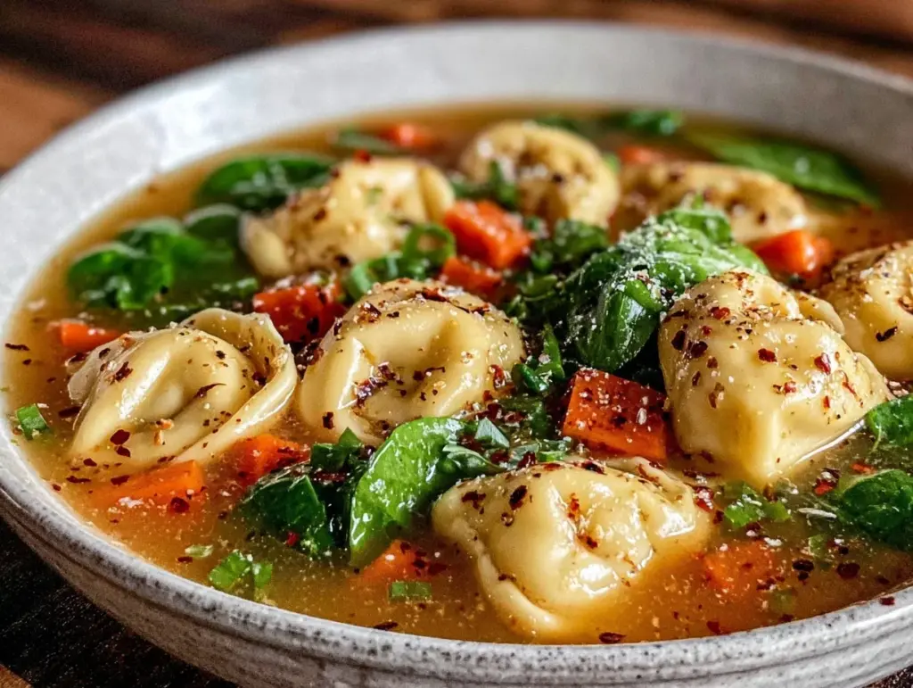 creamy tortellini soup - featured image