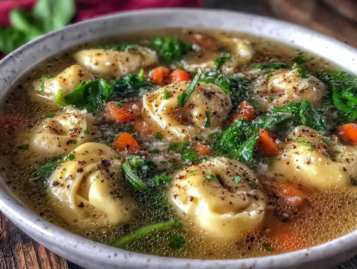 creamy tortellini soup preparation steps