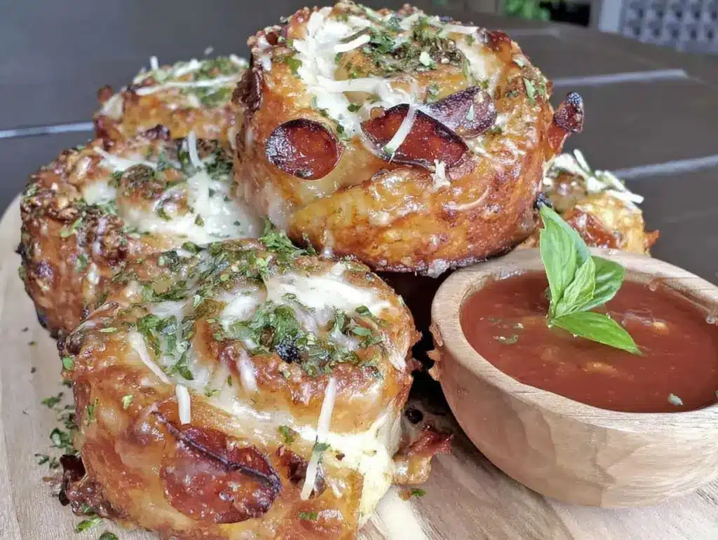 crispy pepperoni pizza rolls - featured image