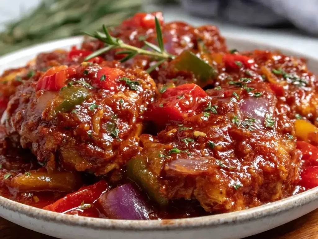 crockpot chicken cacciatore - featured image