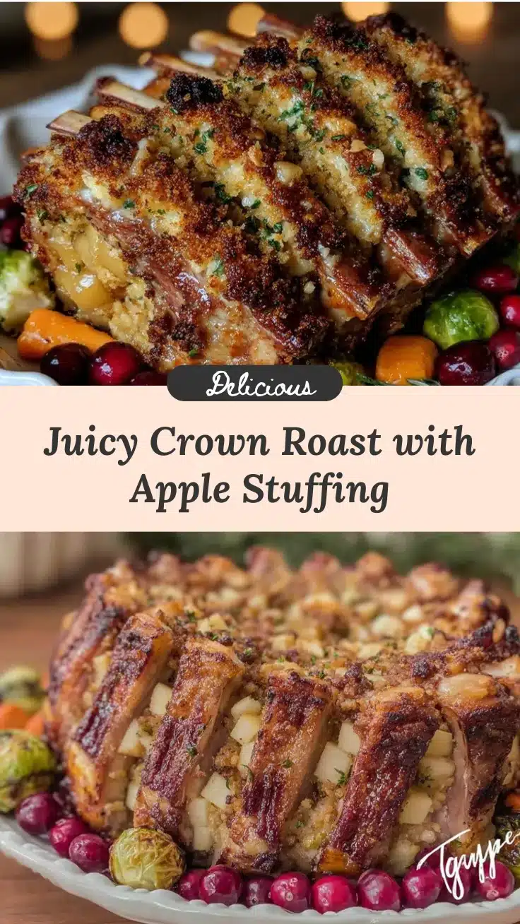 crown roast of pork with apple stuffing recipe