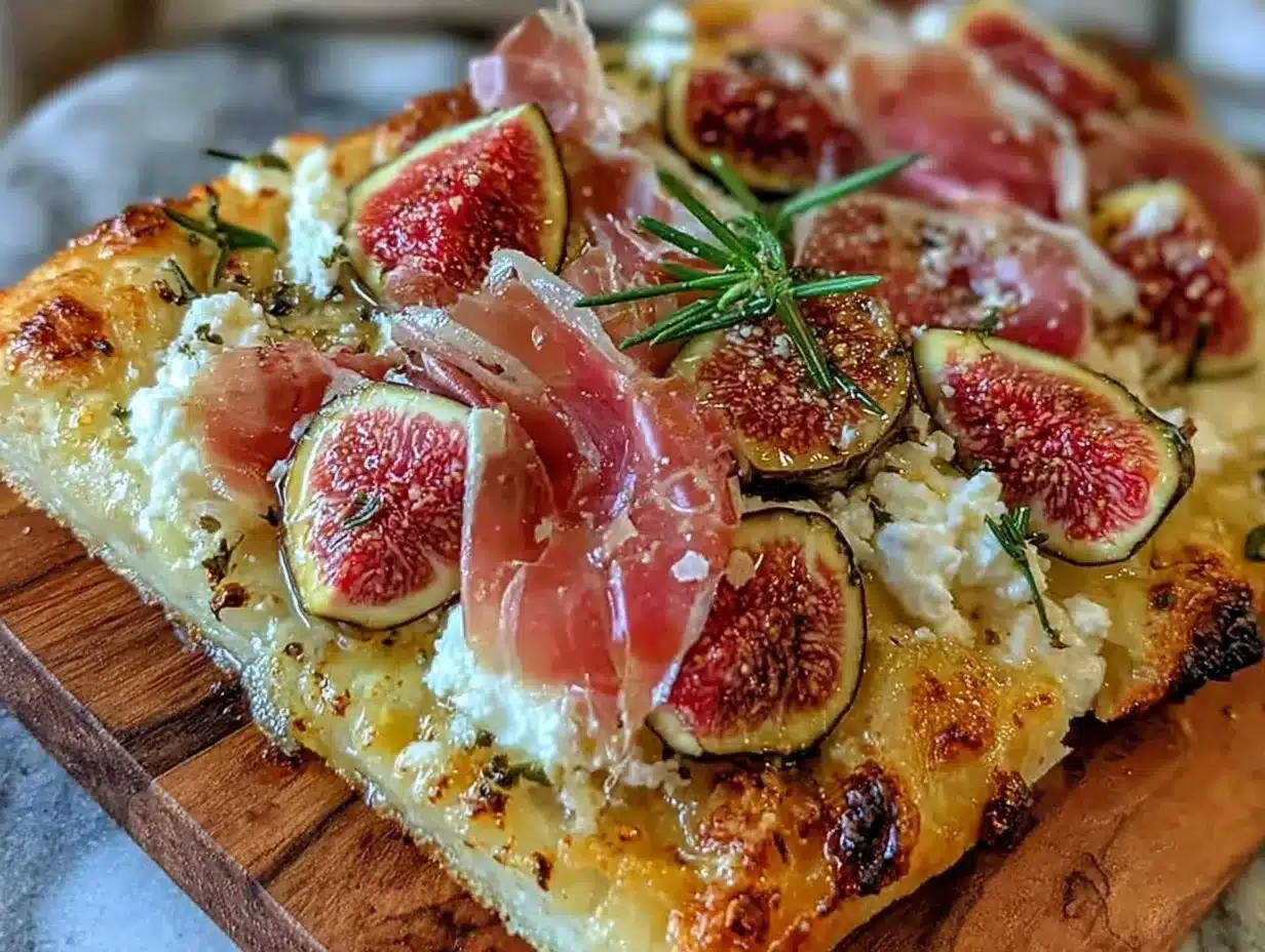 fig and prosciutto flatbread preparation steps