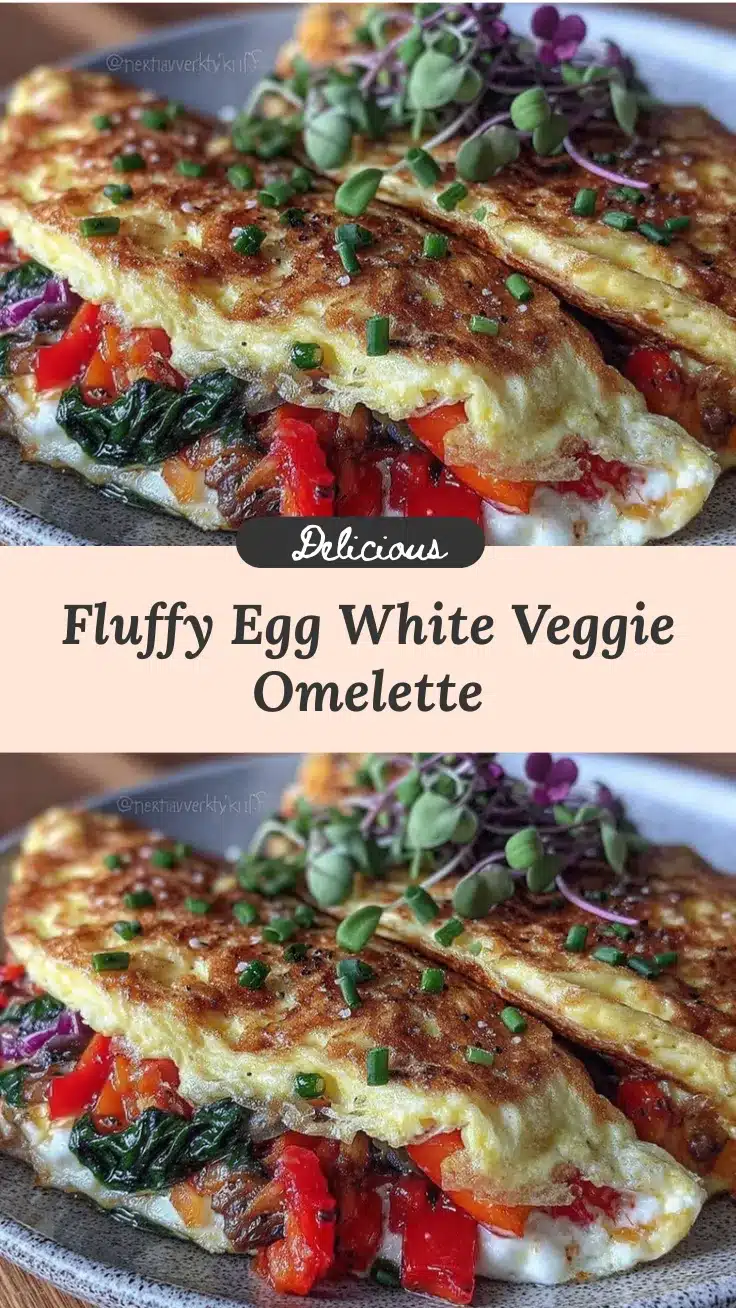 fluffy egg white veggie omelette recipe