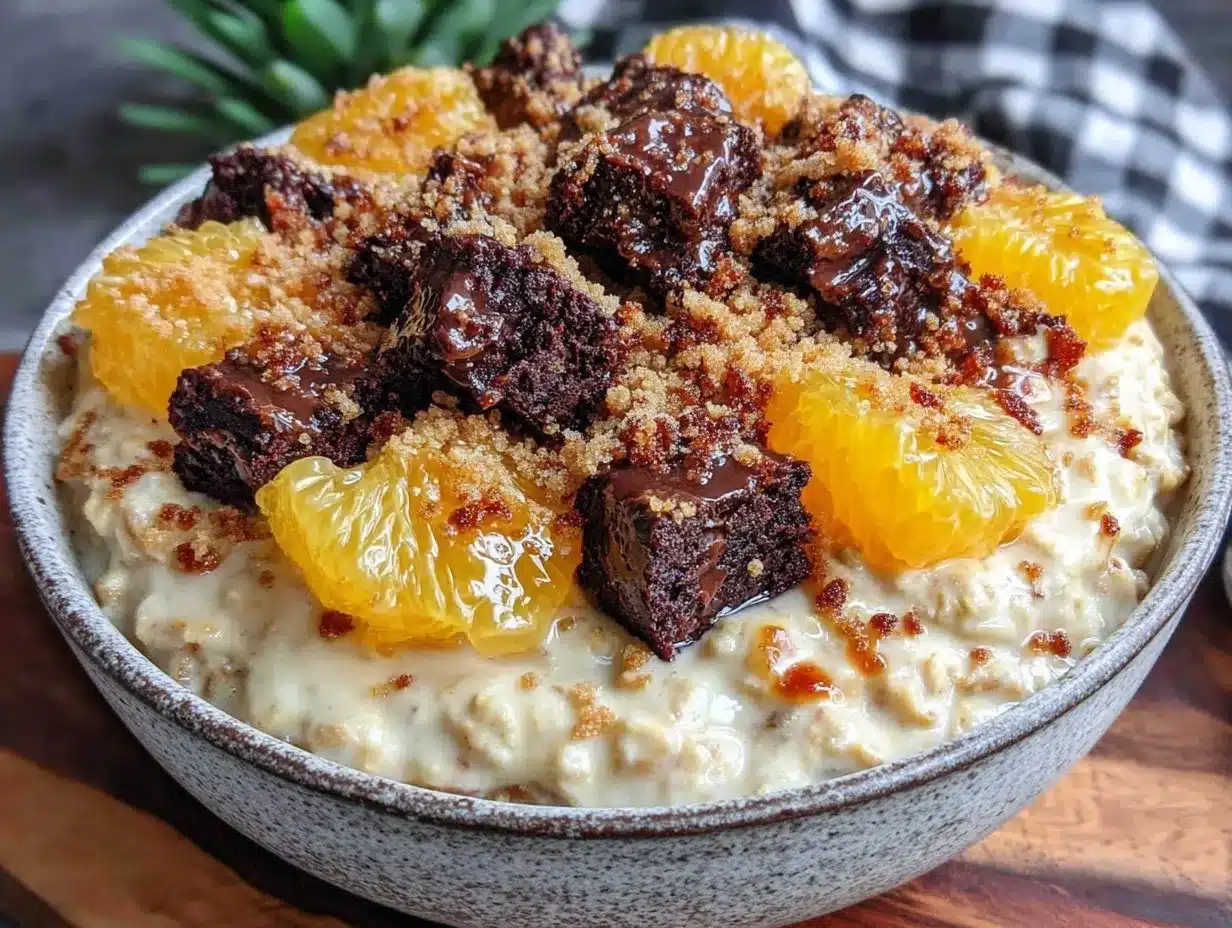football brownies oatmeal bowl preparation steps