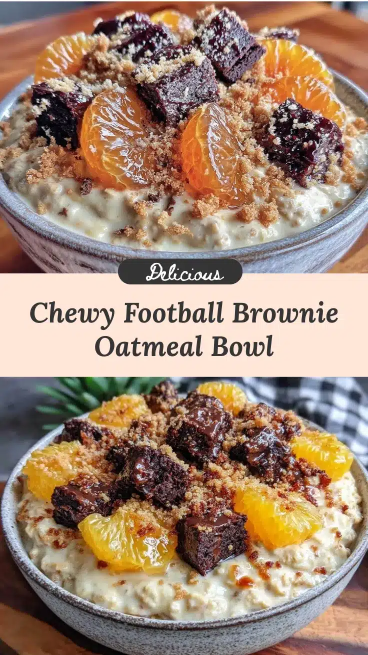 football brownies oatmeal bowl recipe