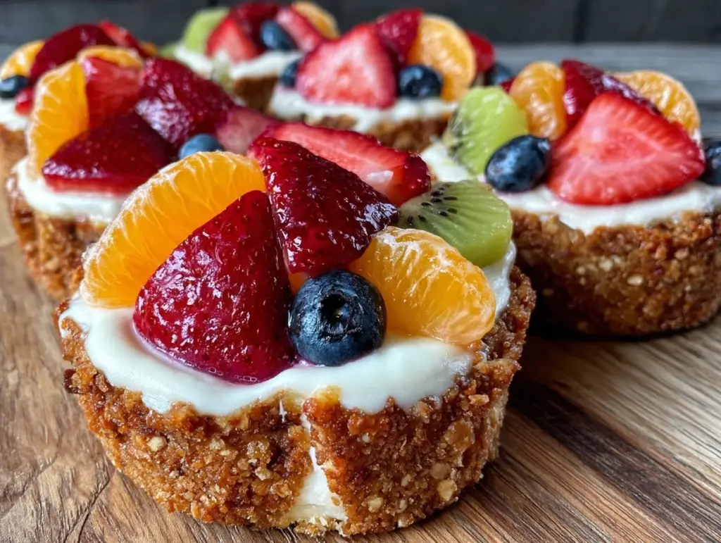 fruit pizza on cookie - featured image