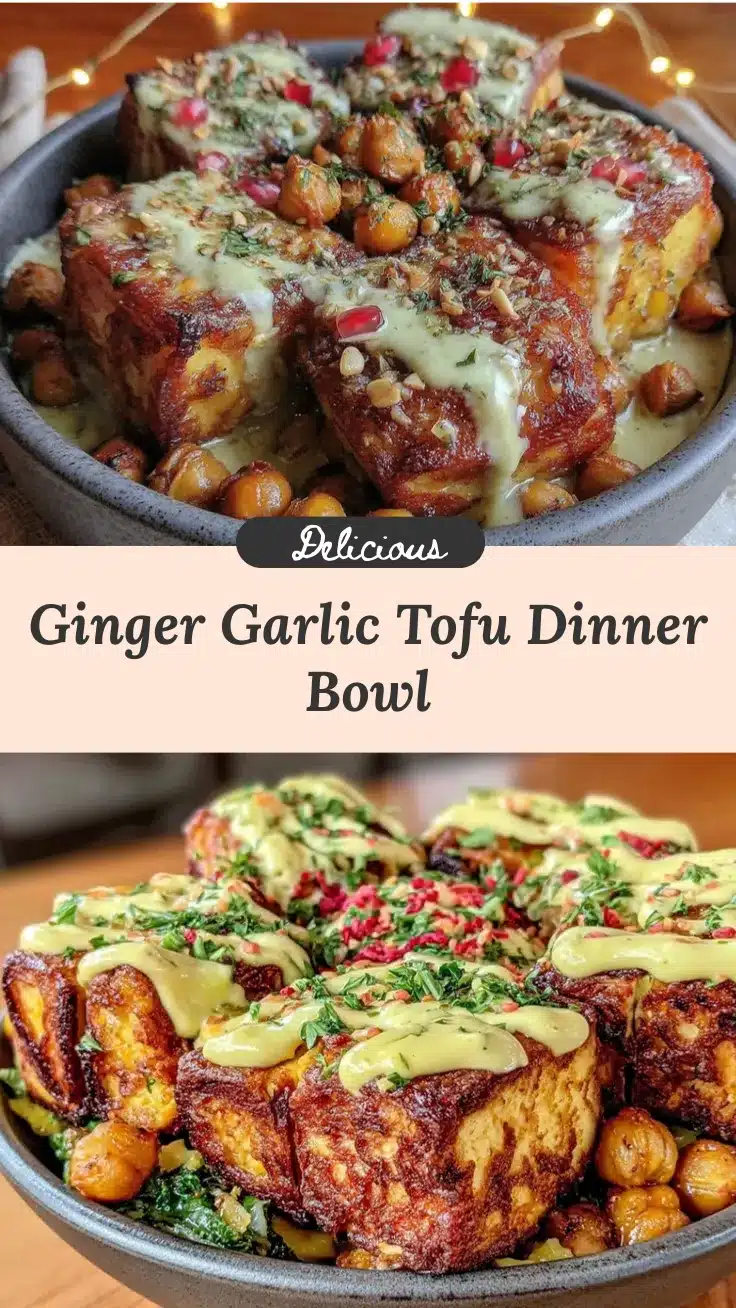 Ginger Garlic Tofu Dinner Bowl recipe