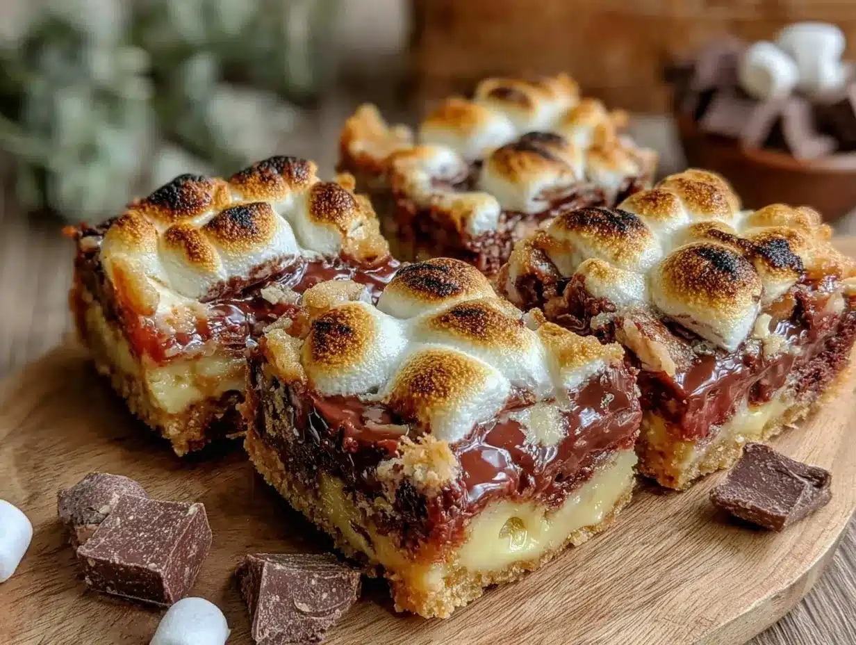 gooey s’mores bars preparation steps