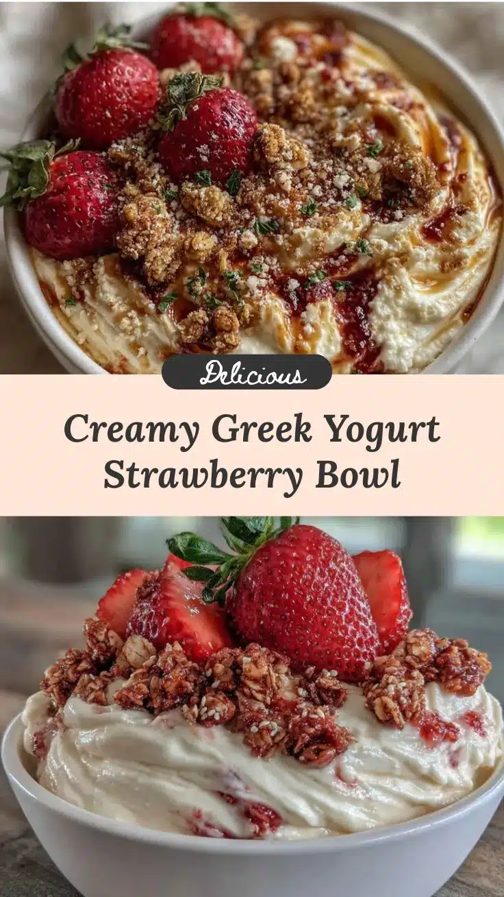 Greek yogurt bowl with strawberries recipe
