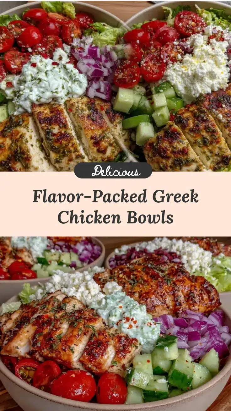 healthy greek chicken bowls recipe