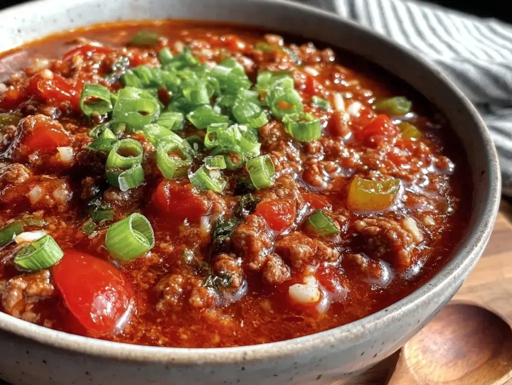 hearty stuffed pepper soup recipe - featured image
